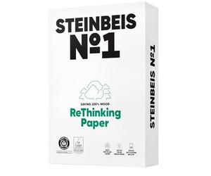 Steinbeis No.1 Printer Paper - A3 Recycled Paper 80gsm White & Chlorine Free 2500 (5 x 500) Sheets of High Quality Copier Paper ISO 70 / CIE 55