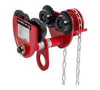 Steinberg Systems Beam Trolley Manual Trolley Crane Girder + Chain 2000kg Flange Width 77-133mm SBS-RT-1000 (Alloyed Steel C45, Steel, Safety Factor 1.25)