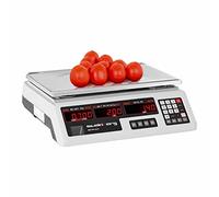 Steinberg Systems Electronic Scale Retail Scale Industrial Table Digital Scale 0-40kg SBS-PW-402CR (33x24x0.6cm, 6 LED Displays, 7 Memory Spaces, 4V Battery, 2g Accuracy)