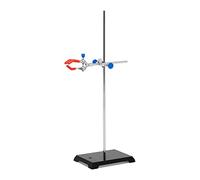 Steinberg Systems Laboratory Stand Retort Stand Ring Stand Set Clamp Stand Set Clamp + Boss Head SBS-LS-100 (Steel, Rubber, Plastic, Clamp Span 0-85mm, Boss Head Diameter 16mm)