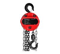 Steinberg Systems Steel Chain Block Hoist, Manual, 1000kg, 12m | Heavy Duty, 2 Hooks, 6mm Link, Lifting Force 340N, 1 G80 Chain
