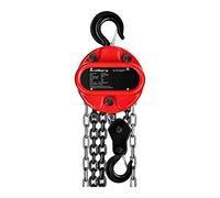 Steinberg Systems Steel Chain Block Hand Chain Hoist Block and Tackle Manual Lifting Heavy Load Heavy Duty 2000kg 3m SBS-FZ 2000/3M (2 G80 Chains, 2 Hooks, Chain Link ⌀ 6mm, Lifting Force 314N)