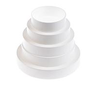 Steinberg14 Ø White 80-150mm / 3-6'' Universal Reducer Connector for Ventilation Duct PVC, Vent Duct Pipe Connector Transition
