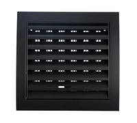 Steinberg14 Anthracite 150x150mm / 6x6'' ABS Plastic Adjustable Ventilation Grille - Vent Cover