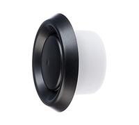 Steinberg14 Anthracite Air Valve Ø 100mm / 4" for Supply and Exhaust Ventilation - Extractor Fan Vent Cover - Round Adjustable Air Vent - Wall Bathroom Diffuser - Plastic