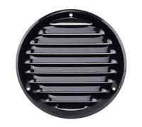 Steinberg14 Black 125mm Metal Air Vent Cover with Insect Mesh - 5 inch Round Ventilation Grille