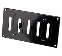 Steinberg14 Black 200x100mm / 8x4 inch Adjustable Sliding Hit and Miss Ventilation Grille - Metal Air Vent Cover