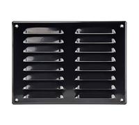 Steinberg14 Black 260x190mm Metal Air Vent Cover with Insect Mesh - 10x7.5 inch Ventilation Grille - Rectangular Air Vents for Outdoor and Indoor - Air Vent Register for Walls and Ceilings