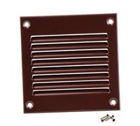 Steinberg14 Brown 100x100mm Metal Air Vent Cover with Insect Mesh - 4x4 inch Ventilation Grille - Air Vent Register for Walls and Ceilings - Ventilation Cover for Outdoor and Indoor