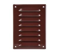 Steinberg14 Brown 140x190mm Metal Air Vent Cover with Insect Mesh - 5.5x7.5 inch Ventilation Grille - Rectangular Air Vents for Outdoor and Indoor - Air Vent Register for Walls and Ceilings