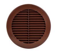 Steinberg14 Brown 150mm Air Vent Cover with Insect Mesh - 6 inch Round Air Vent Covers for Walls and Ceilings - Vent Covers - Air Vents for Interior Walls - Plastic Ventilation Grille