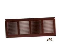 Steinberg14 Brown 400x150mm Metal Air Vent Cover with Insect Mesh - 16x6 inch Ventilation Grille - Air Vent Register for Walls and Ceilings - Ventilation Cover for Outdoor and Indoor