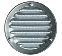 Steinberg14 Galvanised Steel 100mm Metal Air Vent Cover with Insect Mesh - 4 inch Round Ventilation Grille