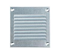Steinberg14 Galvanised Steel 100x100mm Air Vent Cover with Insect Mesh - 4x4 inch Ventilation Grille - Air Vent Register for Walls and Ceilings - Ventilation Cover for Outdoor and Indoor