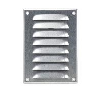 Steinberg14 Galvanised Steel 140x190mm Metal Air Vent Cover with Insect Mesh - 5.5x7.5 inch Ventilation Grille - Rectangular Air Vents for Outdoor and Indoor - Air Vent Register for Walls and Ceilings
