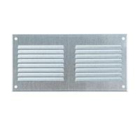 Steinberg14 Galvanised Steel 200x100mm Air Vent Cover with Insect Mesh - 8x4 inch Ventilation Grille - Air Vent Register for Walls and Ceilings - Ventilation Cover for Outdoor and Indoor
