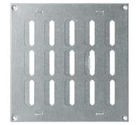 Steinberg14 Galvanised Steel 200x200mm / 8x8 inch Adjustable Sliding Hit and Miss Ventilation Grille - Metal Air Vent Cover