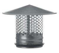 Steinberg14 Metal Roof Cowl 100mm - 4 inch Exhaust Tube End - Round Roof Vent Cover - Rain Snow Hat - Vent Cowl Cap with Bird Guard - Mesh Protector
