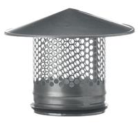 Steinberg14 Metal Roof Cowl 125mm - 5 inch Exhaust Tube End - Round Roof Vent Cover - Rain Snow Hat - Vent Cowl Cap with Bird Guard - Mesh Protector
