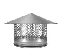 Steinberg14 Metal Roof Cowl 200mm - 8 inch Exhaust Tube End - Round Roof Vent Cover - Rain Snow Hat - Vent Cowl Cap with Bird Guard - Mesh Protector
