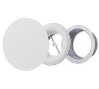 Steinberg14 Round White Metal Diffuser - 100mm Universal Supply Exhaust Air Valve - 4 inch Wall Ceiling Adjustable Vent - Extractor Fan Vent Cover - Ventilation Grille for Bathroom Kitchen Garage