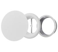 Steinberg14 Round White Metal Diffuser - 150mm Universal Supply Exhaust Air Valve - 6 inch Wall Ceiling Adjustable Vent - Extractor Fan Vent Cover - Ventilation Grille for Bathroom Kitchen Garage