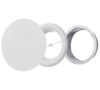 Steinberg14 Round White Metal Diffuser - 160mm Universal Supply Exhaust Air Valve - 6.3 inch Wall Ceiling Adjustable Vent - Extractor Fan Vent Cover - Ventilation Grille for Bathroom Kitchen Garage