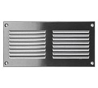 Steinberg14 Stainless Steel 200x100 mm / 8x4 inch Ventilation Grille Metal Exhaust Air Grille Ventilation with Insect Screen