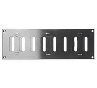 Steinberg14 Stainless Steel 300x100mm / 12x4 inch Adjustable Sliding Hit and Miss Ventilation Grille - Metal Air Vent Cover