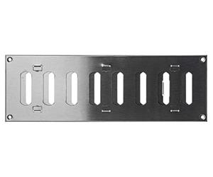 Steinberg14 Stainless Steel 300x100mm / 12x4 inch Adjustable Sliding Hit and Miss Ventilation Grille - Metal Air Vent Cover