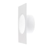 Steinberg14 White Ø 125mm / 5inch Round Plastic Adapter for Ventilation, Connector Flange, Wall Plate with Spigots