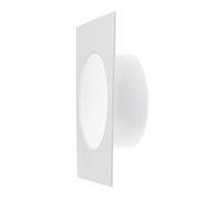 Steinberg14 White Ø 150mm / 6inch Round Plastic Adapter for Ventilation, Connector Flange, Wall Plate with Spigots