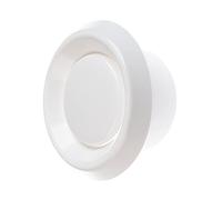 Steinberg14 White 100mm Air Valve for Supply and Exhaust Ventilation - 4 inch Extractor Fan Vent Cover - Round Adjustable Air Vent - Wall Bathroom Diffuser - Plastic Ceiling Ventilation Grilles