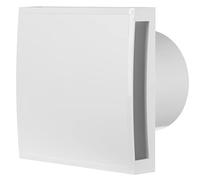 Steinberg14 White 100mm Bathroom Fan with Timer and Humidity Sensor - 4 inch Bathroom Extractor Fan with Humidistat - Wall Ventilation Fan with Front Panel - Exhaust Fan for Bathroom
