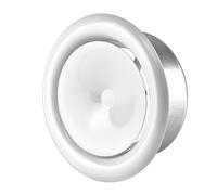 Steinberg14 White 125mm Air Supply Valve - 5 inch Extractor Fan Vent Cover - Round Adjustable Air Vent - Bathroom Diffuser - Wall Vent Cover - Ceiling Vent Grille - Metal Ventilation Grille