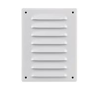 Steinberg14 White 140x190mm Metal Air Vent Cover with Insect Mesh - 5.5 x 7.5 inch Ventilation Grille - Air Vent Covers for Walls - Wall Vent Covers Exterior - Easy to Install Rectangular Air Vents