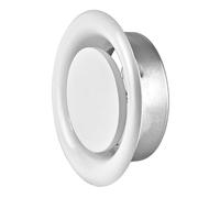Steinberg14 White 150mm Air Exhaust Valve - 6 inch Extractor Fan Vent Cover - Round Adjustable Air Vent - Bathroom Diffuser - Wall Vent Cover - Ceiling Metal Ventilation Grille