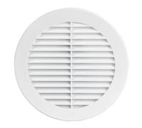 Steinberg14 White 150mm Air Vent Cover with Insect Mesh - 6 inch Round Air Vent Covers for Walls and Ceilings - Air Vents for Interior Walls - Plastic Ventilation Grille