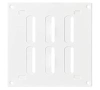 Steinberg14 White 150x150mm / 6x6 inch Adjustable Sliding Hit and Miss Ventilation Grille - Metal Air Vent Cover