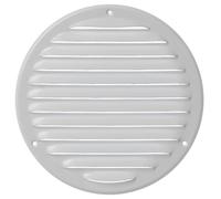 Steinberg14 White 160mm Metal Air Vent Cover with Insect Mesh - 6 inch Round Ventilation Grille