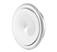 Steinberg14 White 200mm Air Supply Valve - 8 inch Extractor Fan Vent Cover - Round Adjustable Air Vent - Bathroom Diffuser - Wall Vent Cover - Ceiling Vent Grille - Metal Ventilation Grille