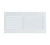 Steinberg14 White 200x100mm Metal Air Vent Cover with Insect Mesh - 8x4 inch Ventilation Grille - Air Vent Register for Walls and Ceilings - Ventilation Cover for Outdoor and Indoor