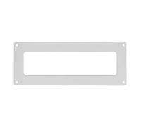 Steinberg14 White 220 x 55 mm rectangular wall flange, mounting frame, wall plate, plastic / 8x2 inch