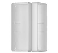 Steinberg14 White 220 x 90 mm Vertical Elbow for Flat Channel 90° Plastic Ducting Adaptor Bend