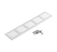 Steinberg14 White 500x100mm Metal Air Vent Cover with Insect Mesh - 20x4 inch Ventilation Grille - Air Vent Register for Walls and Ceilings - Ventilation Cover for Outdoor and Indoor
