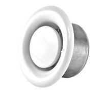 Steinberg14 White 80mm Air Exhaust Valve - 3 inch Extractor Fan Vent Cover - Round Adjustable Air Vent - Bathroom Diffuser - Wall Vent Cover - Ceiling Metal Ventilation Grille