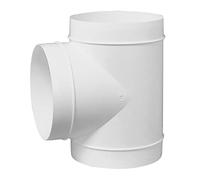 Steinberg14 White Diameter 150 mm T-Piece PVC Connector for Ventilation Pipe Connector Round Pipe