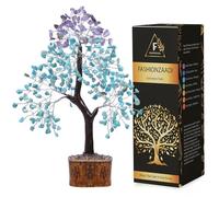 Steine und Kristalle - Türkiser Kristall - Kristall Ornament, Reiki Geschenke - Home Decor Spirituelle, Schütze Dekor, Chakra Kristall Baum Feng Shui Dekor, Baum des Lebens Edelstein