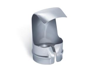 Steinel 70519 reflector nozzle - hot air attachment for hot air guns, for soldering tubes, shrinking tubes, White/Stainless Steel, 14 mm