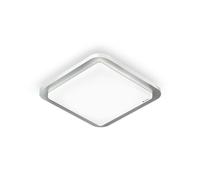 Steinel LED Ceiling Light RS LED D2 S - Stainless Steel Trim, 8.8 W Flush Ceiling Light, 360° Motion Detector, 8 m reach, Basic Light